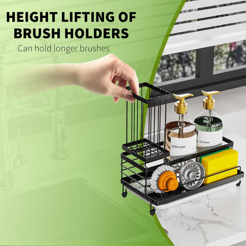 Cisily large sponge holder stores detergents and sponges neatly