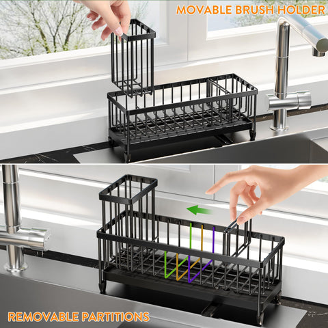 Cisily non-slip feet stabilize the organizer on counters.