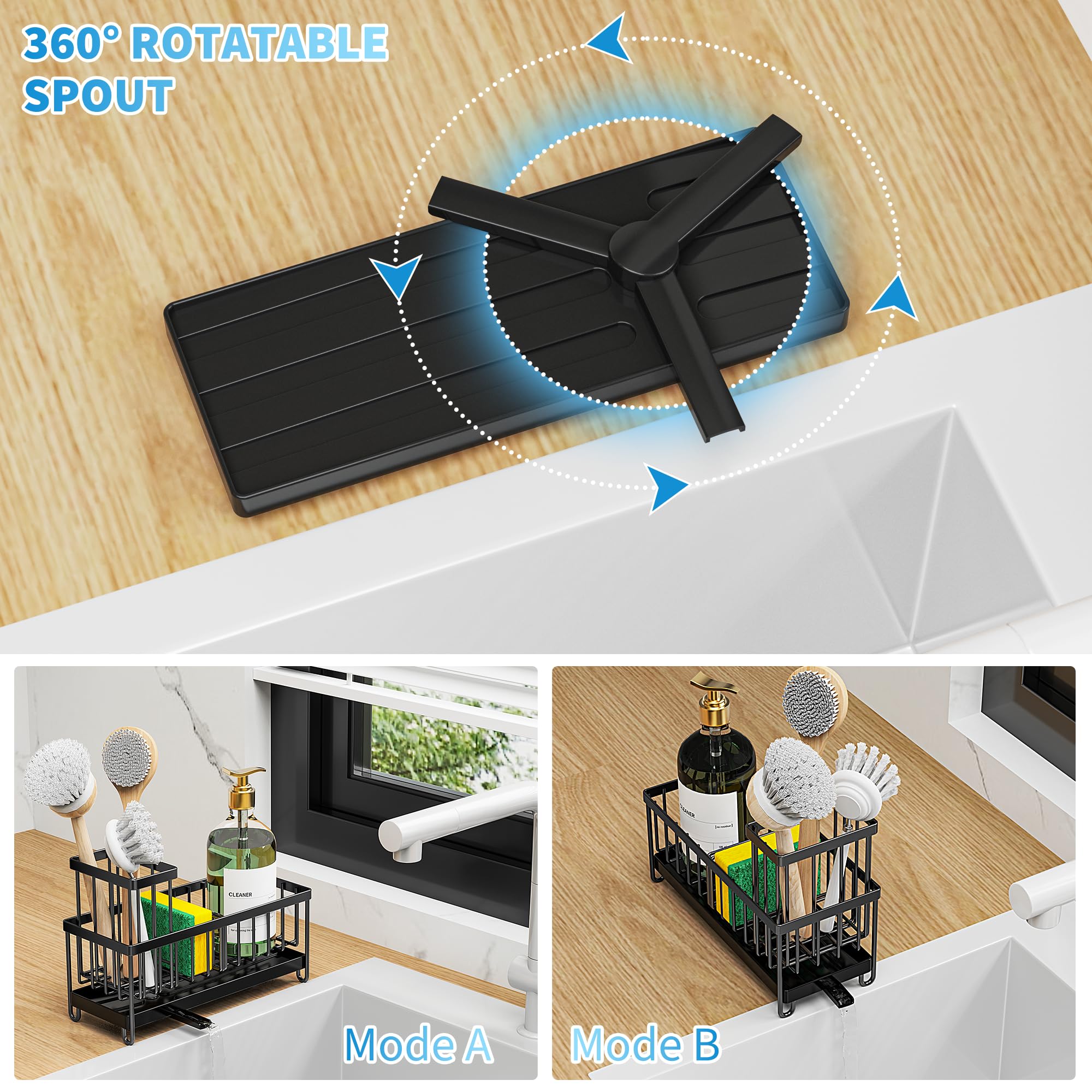 Cisily sink caddy with small footprint fits compact kitchens and stores essentials