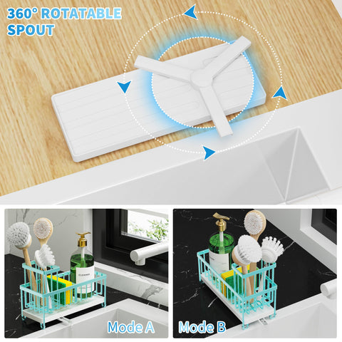 Cisily compact organizer fits small spaces holding detergent, sponge, and stopper
