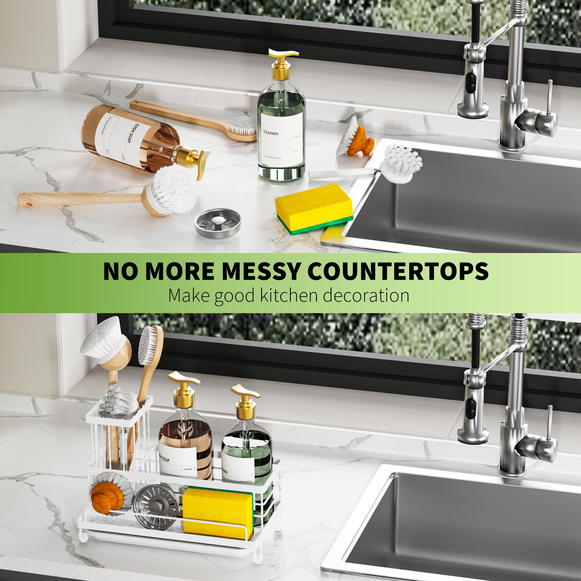 Cisily white finish complements modern kitchens and resists fingerprints
