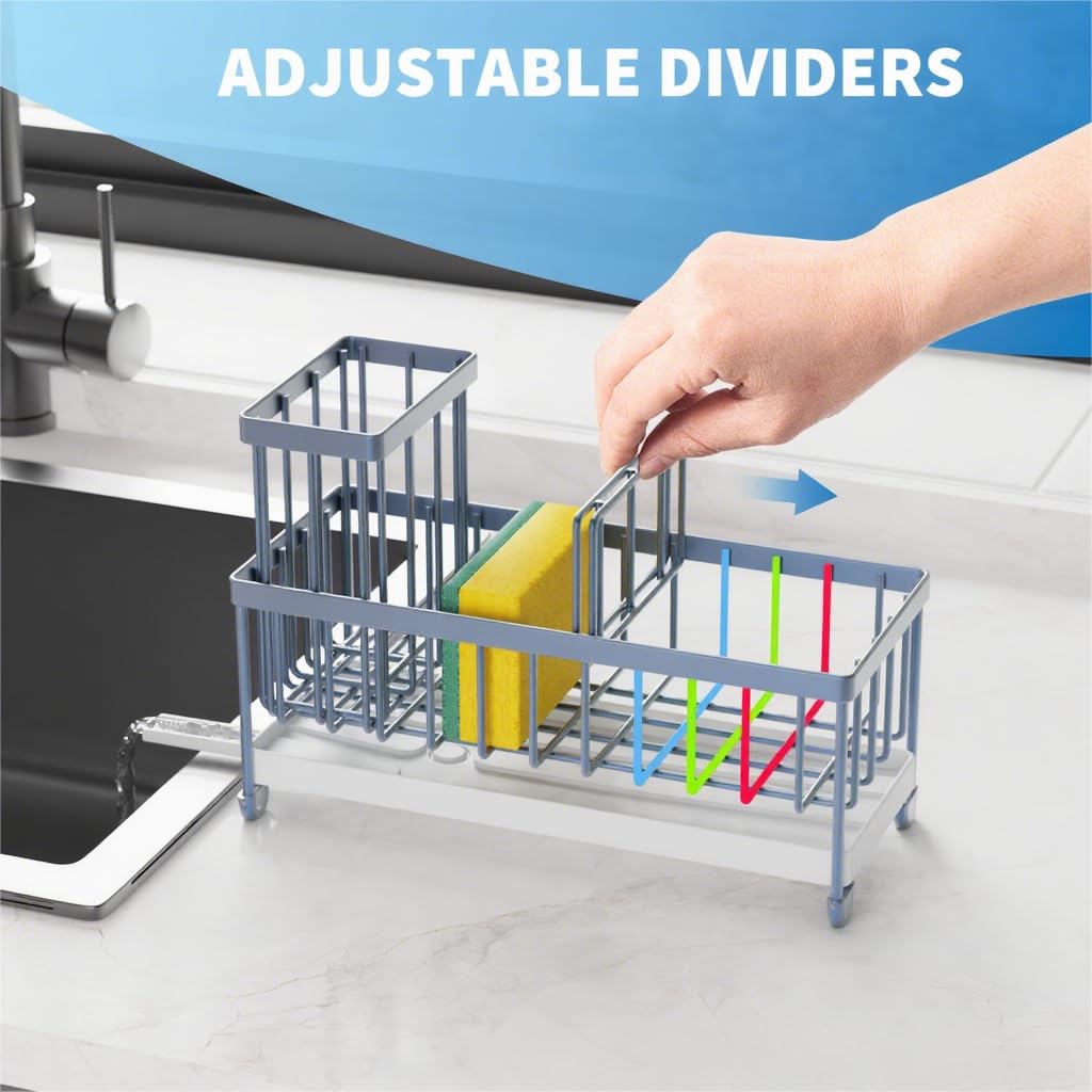 Cisily sink organizer is easy to rinse clean and maintain.