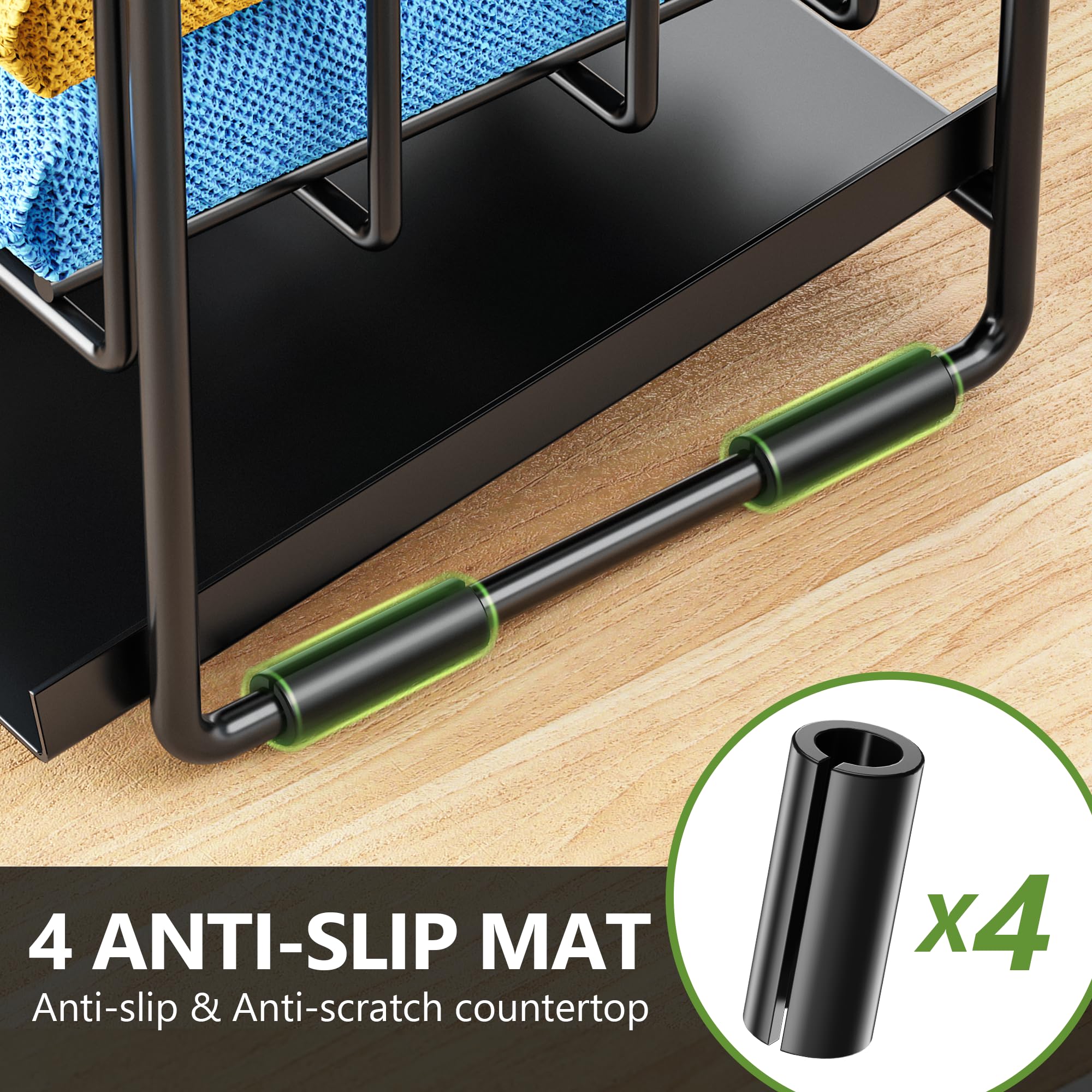 Cisily stainless steel four-compartment design for tidy kitchen organization