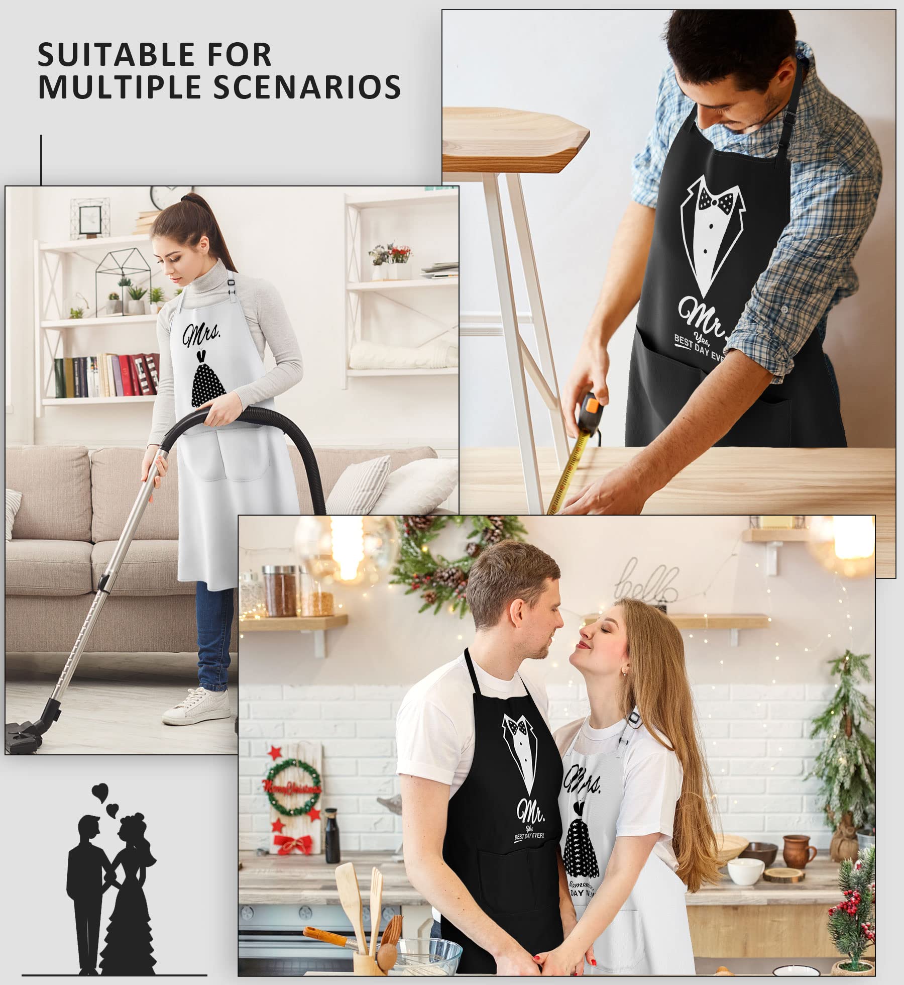 CITTA adjustable neck aprons fit most sizes for comfortable everyday wear.