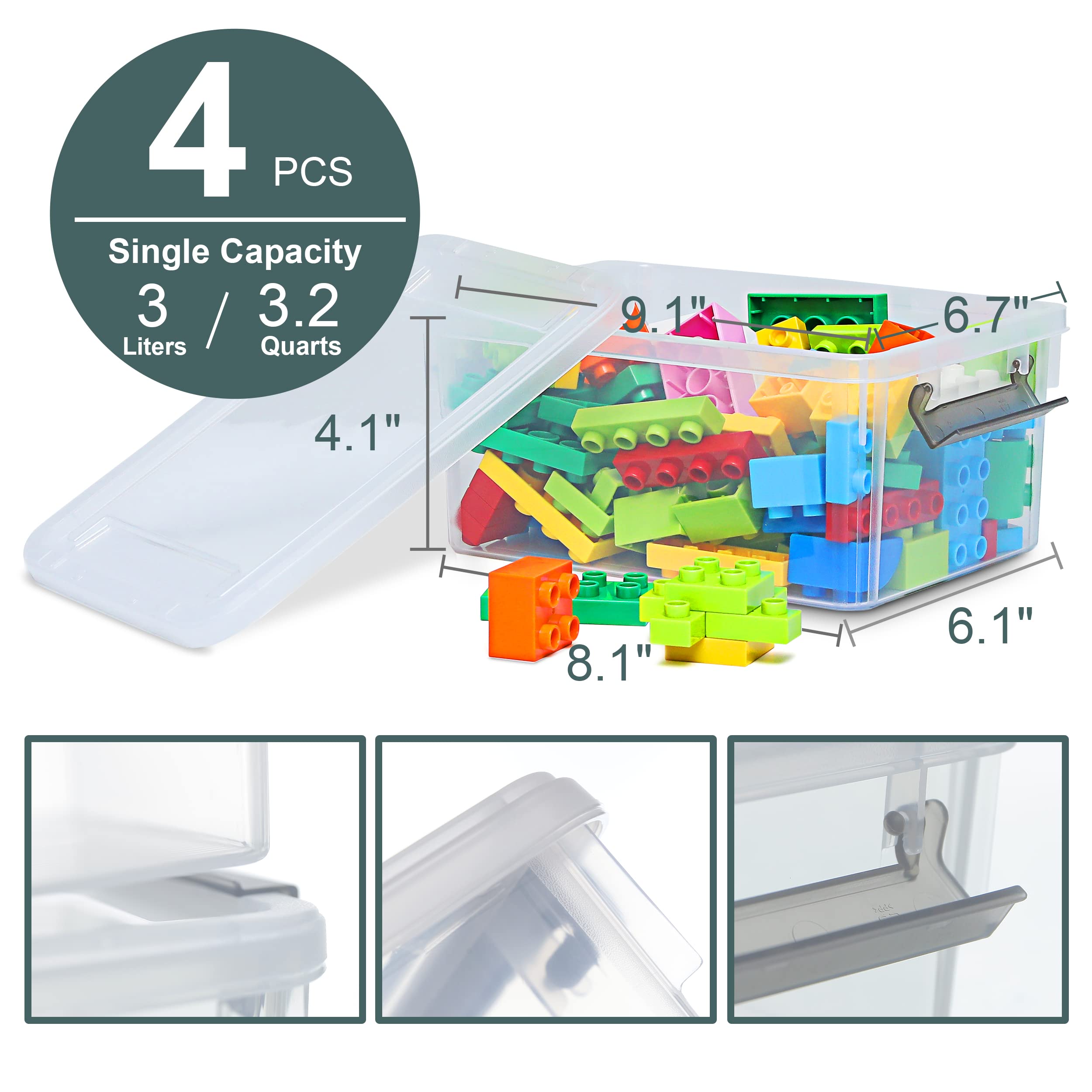 Citylife translucent PP5 storage box designed for durable, see-through organization.