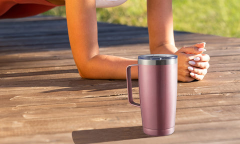 CIVAGO 20oz tumbler sweat-proof exterior stays dry