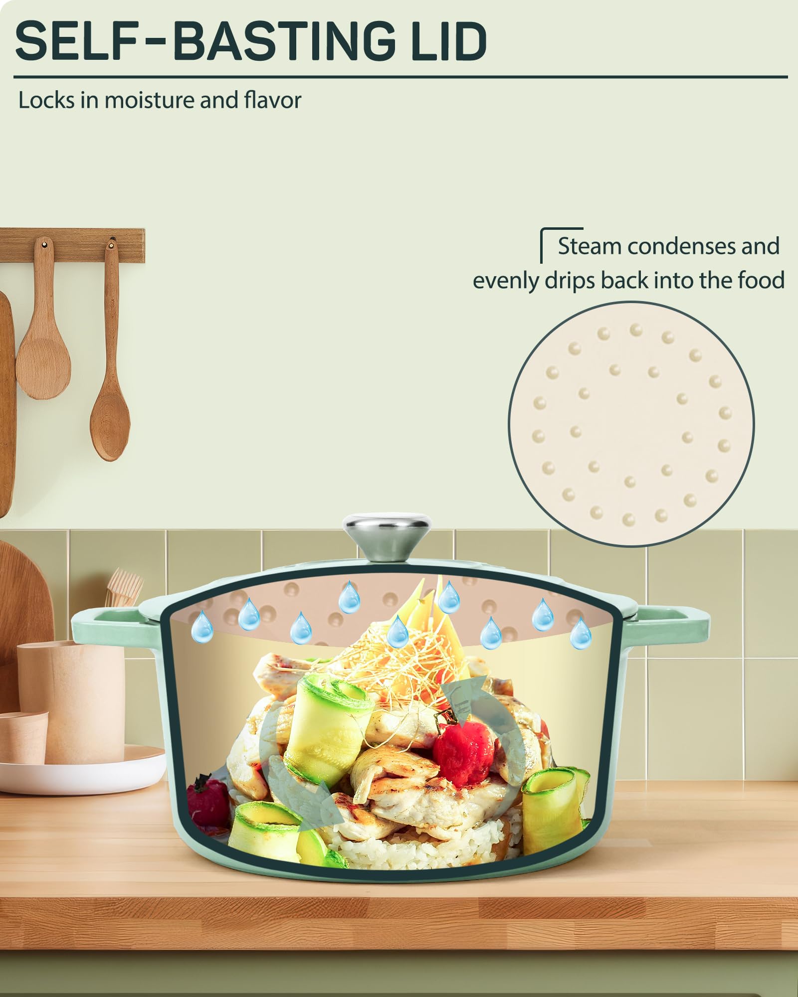 Ciwete braising with this Dutch oven yields tender meat and rich sauce