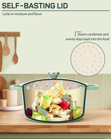 Ciwete braising with this Dutch oven yields tender meat and rich sauce