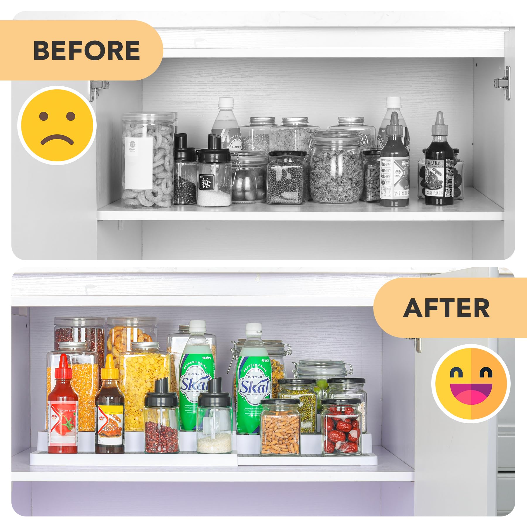 CiWiVOKi white-gray finish adds modern style to kitchen cabinets