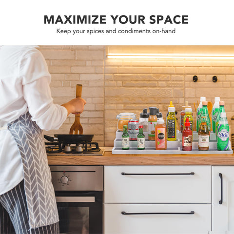 CiWiVOKi adjustable-width spice rack fit from 14.56 to 25.79 inches