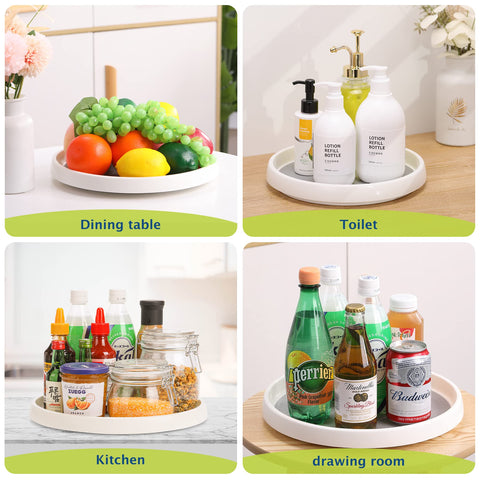 CiWiVOKi durable plastic lazy susan cleans easily and resists everyday wear.