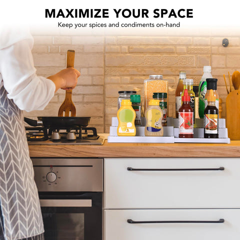 CiWiVOKi non-skid base keeps the shelf steady on surfaces.