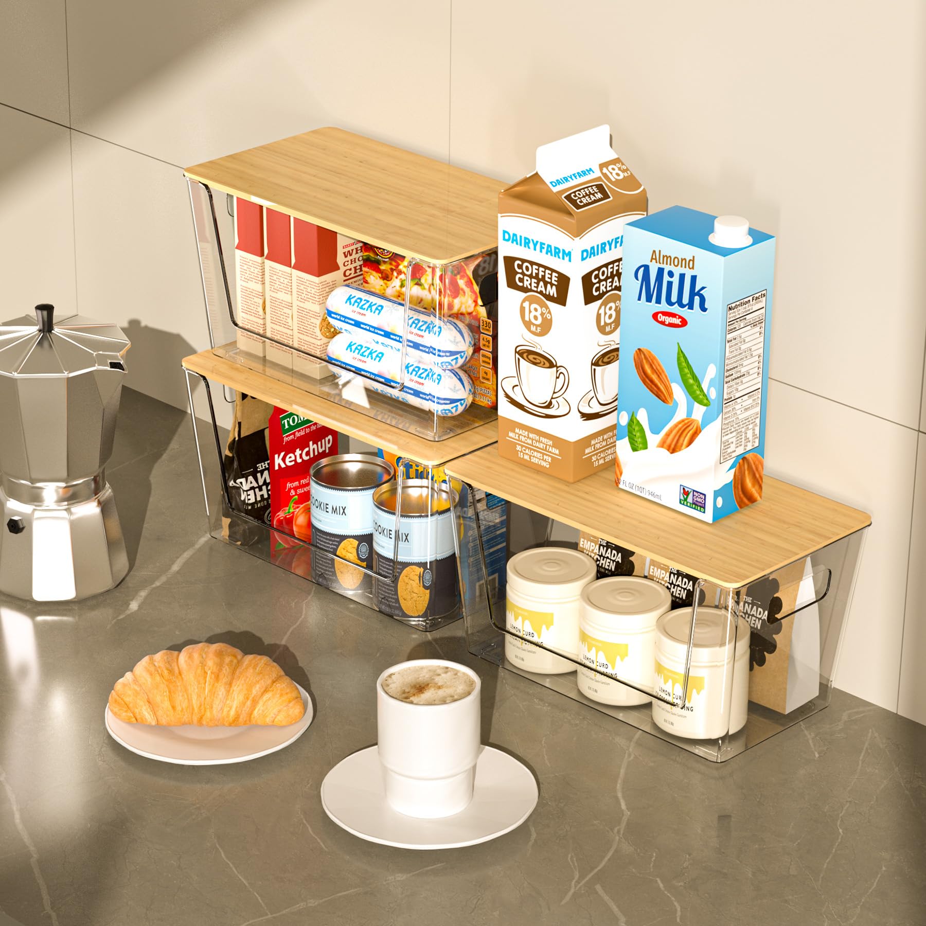 CiWiVOKi anti-slip design with side handles keeps under-sink storage stable.