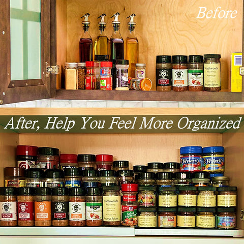 CiWiVOKi BPA-free plastic shelf keeps spices safe and durable.