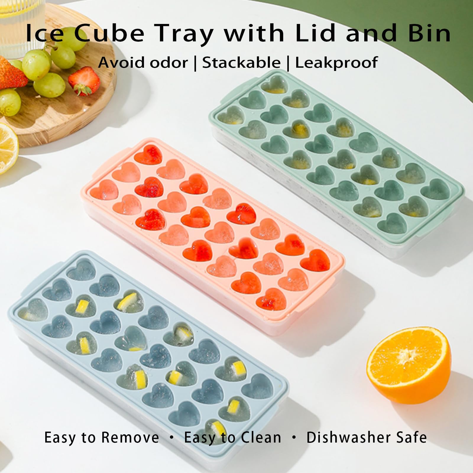 Ciyliwiyi dishwasher-safe heart tray with easy-release silicone