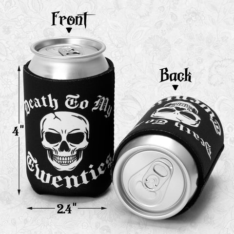 CiyvoLyeen black and white pattern sleeve fits 12-ounce cans.
