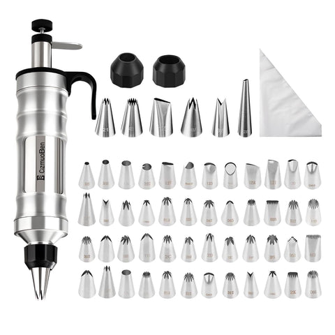 CizmuoBen dessert decorating syringe set kit viewed from above for precise cake design