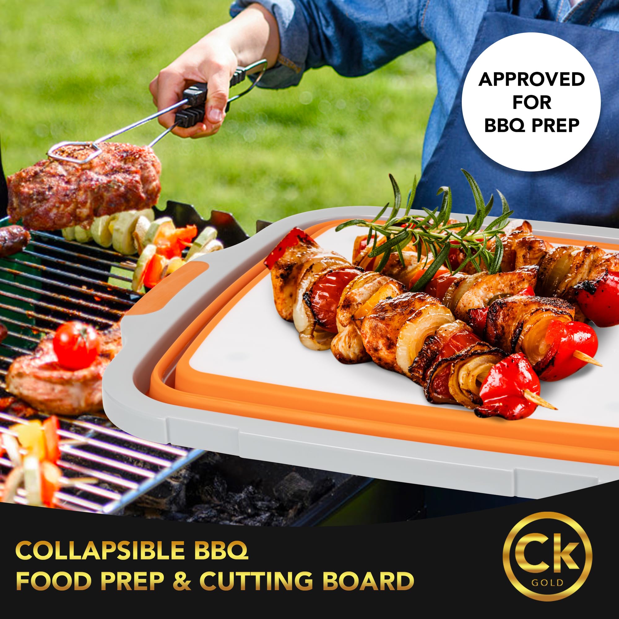 CK GOLD BBQ prep tub with secure drain plug to prevent leaks during washing