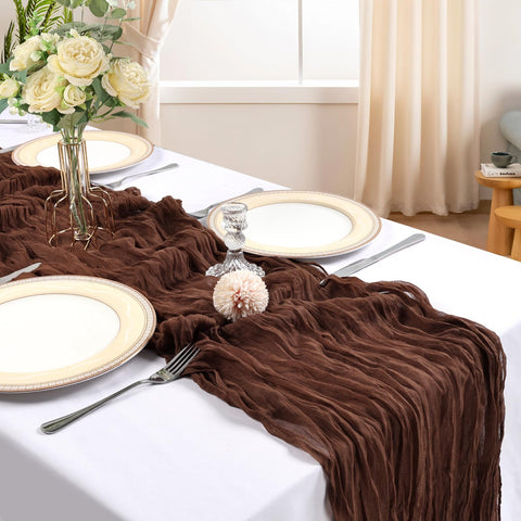 CKIKU table runner on dining table for gatherings with boho style