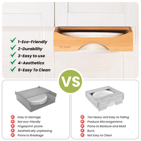 CKIU durable bamboo construction dispenser combines strength and style
