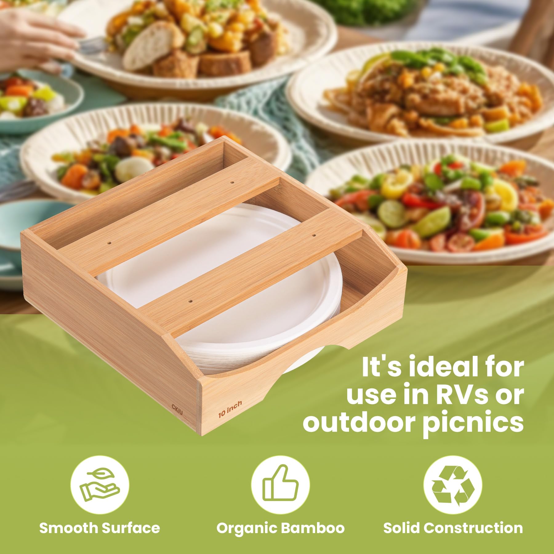 CKIU easy-clean bamboo surface for hygienic kitchen use