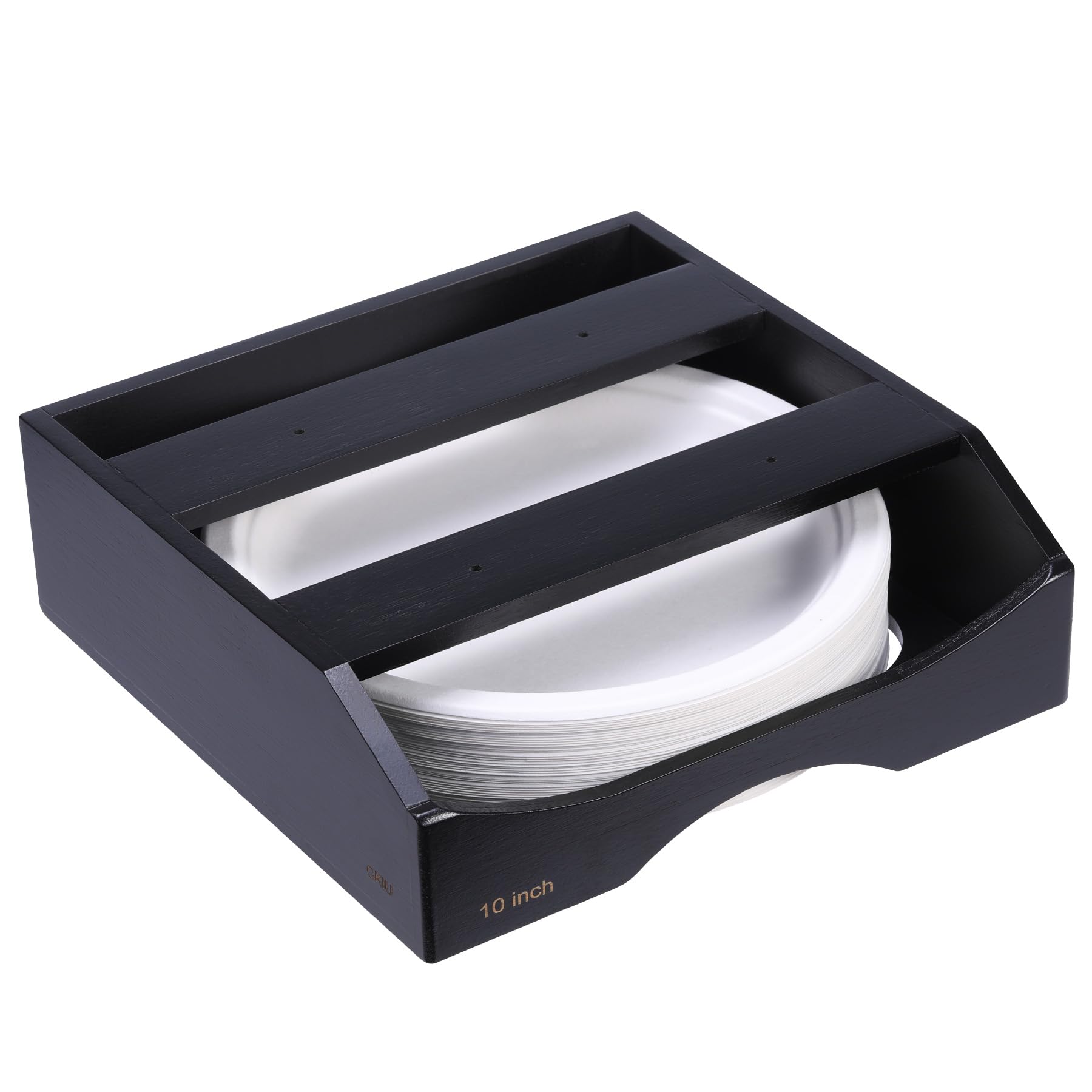 CKIU kitchen countertop caddy keeps dinnerware within reach during gatherings.