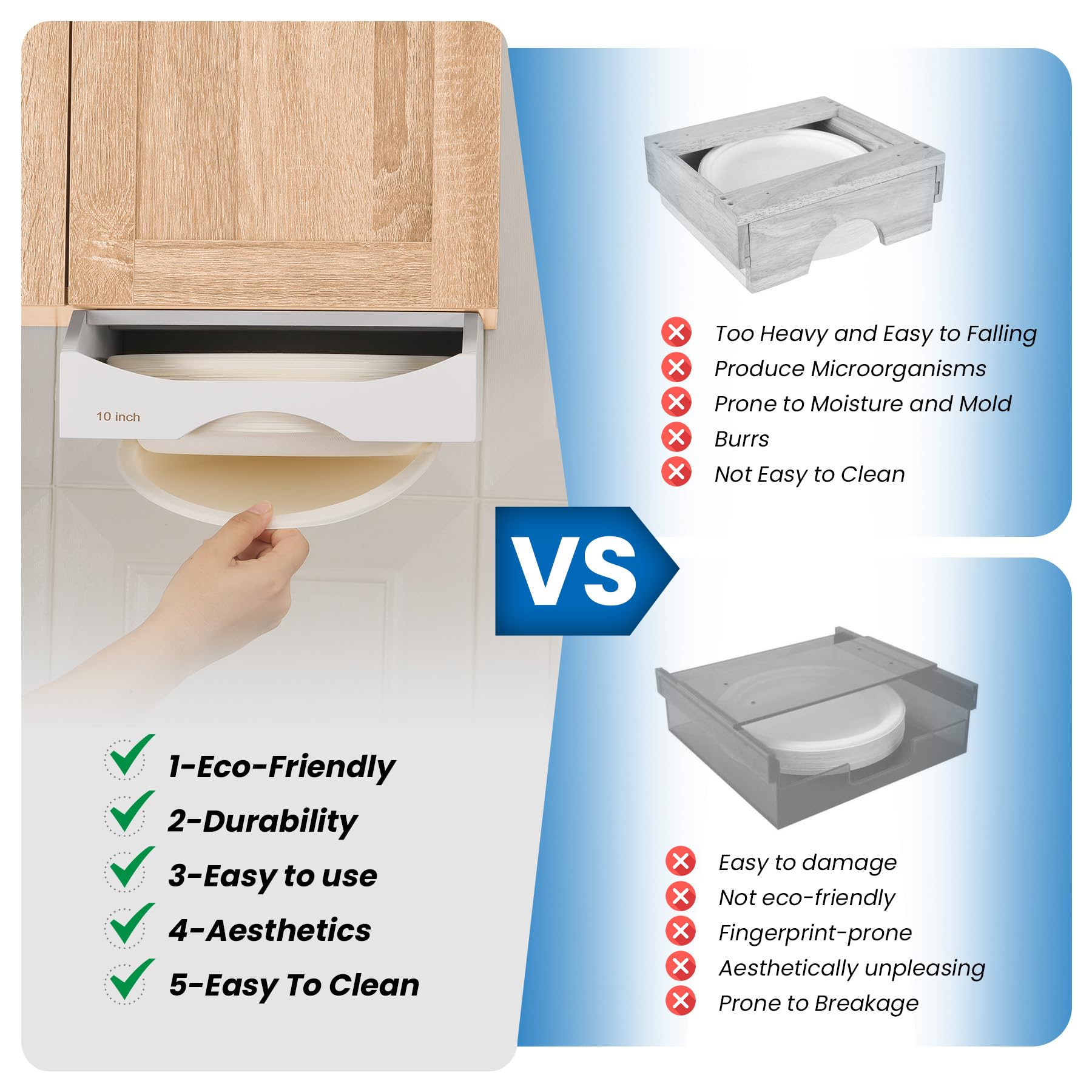 CKIU sturdy bamboo construction for daily kitchen use