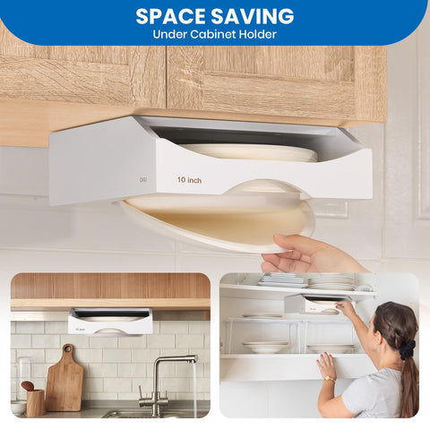 CKIU under-cabinet mounting with adhesive tape enables drill-free installation