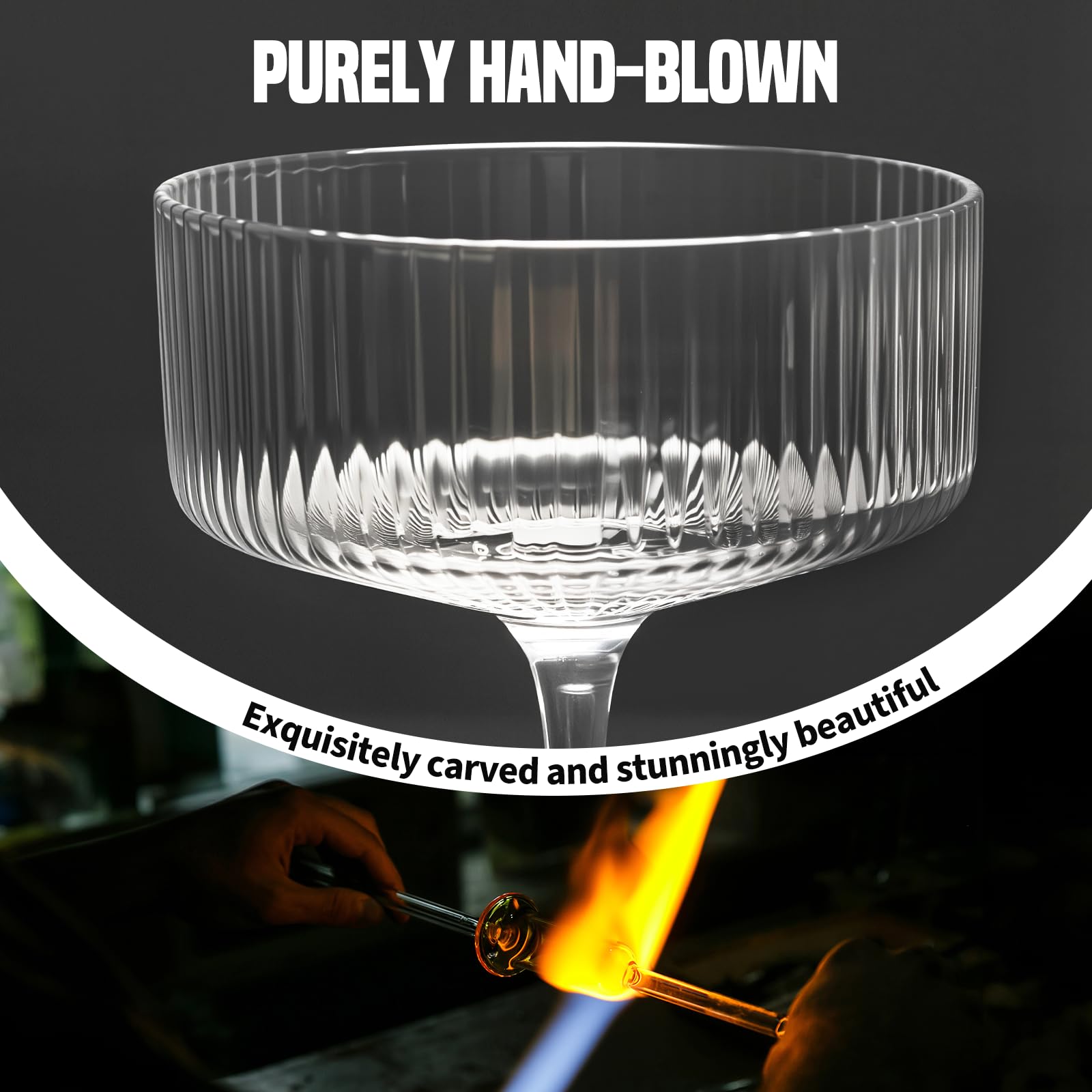 CL FUN cosmos martini glass suited for balanced, stylish servings.