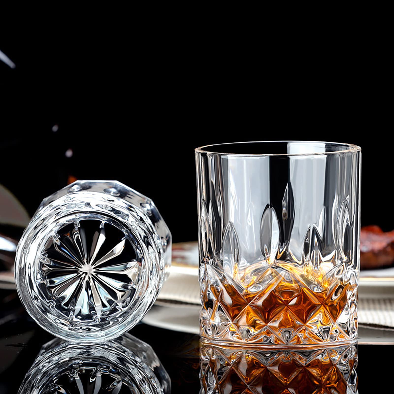 Claplante rock glass 11oz sturdy weight for whiskey and spirits.