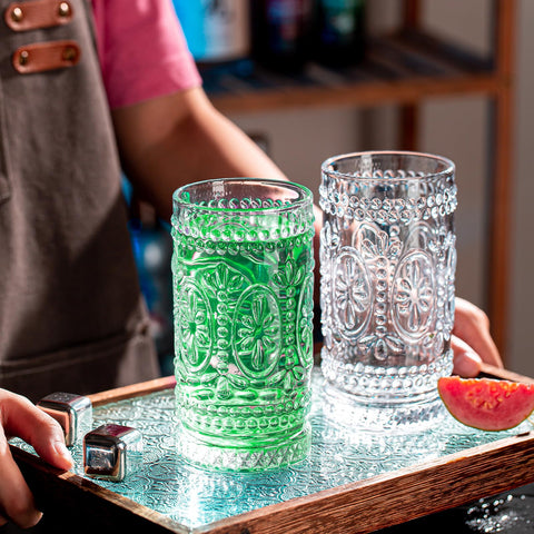 Claplante tall water glass tumblers, 15oz, great for everyday hydration.