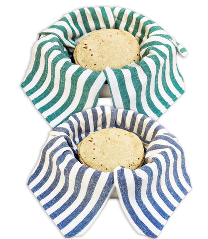 Clarkia roti cloth double-layer green folded, easy wrap for hot rotis and convenient storage.