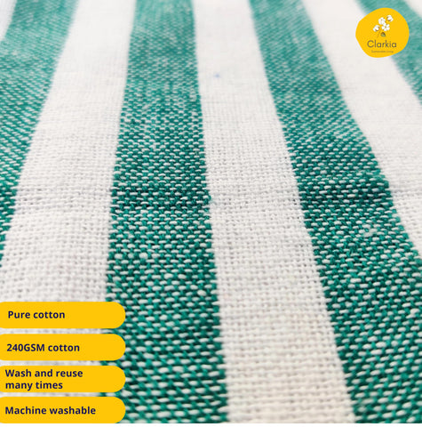 Clarkia roti cloth durable cotton green, reusable and washable for daily meals.