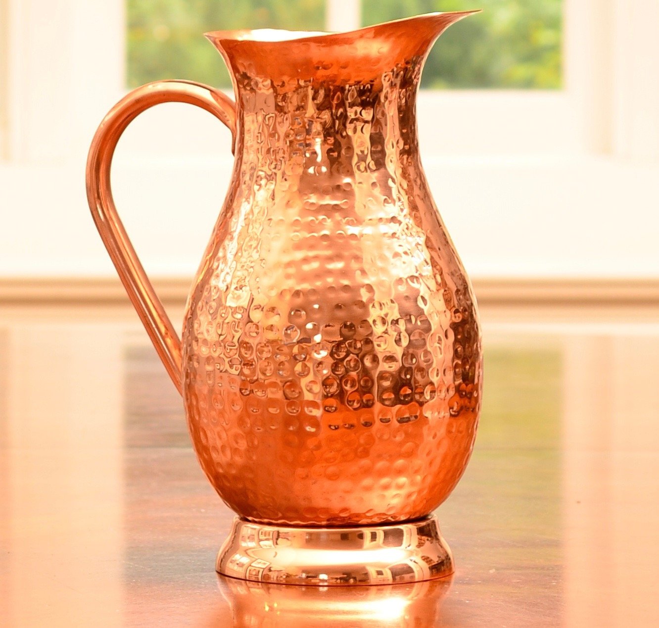 Classic Mules Pure Copper Pitcher side view highlighting craftsmanship.