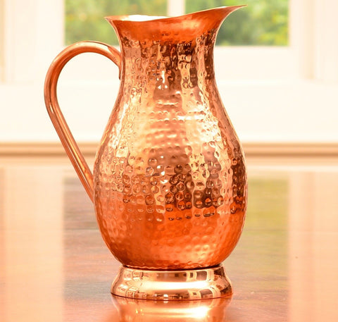 Classic Mules Pure Copper Pitcher side view highlighting craftsmanship.