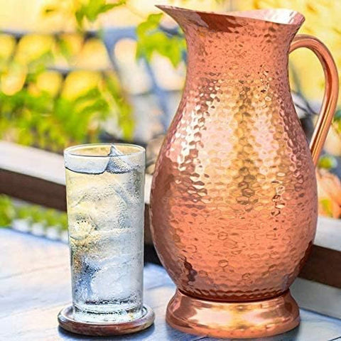 Classic Mules Pure Copper Pitcher handle detail shows welded, durable grip.