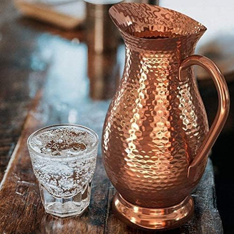 Classic Mules Pure Copper Pitcher measures 70oz for family servings.