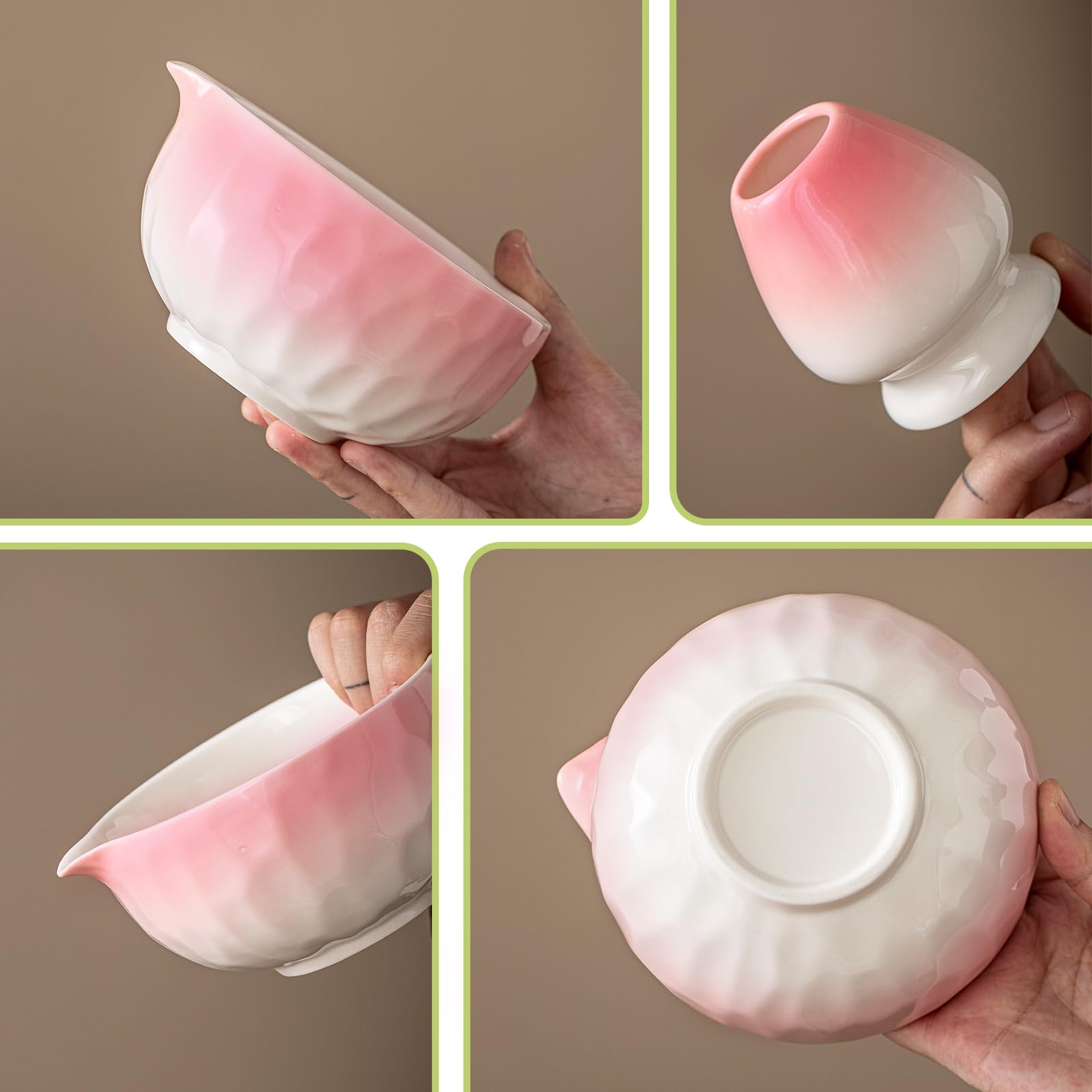 Clay&Fire bamboo spoon for scoop-to-cup convenience.