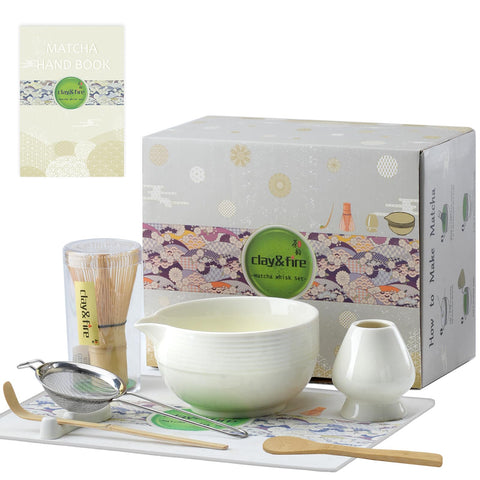 Clay&Fire matcha bowl beige with spout for drip-free pouring