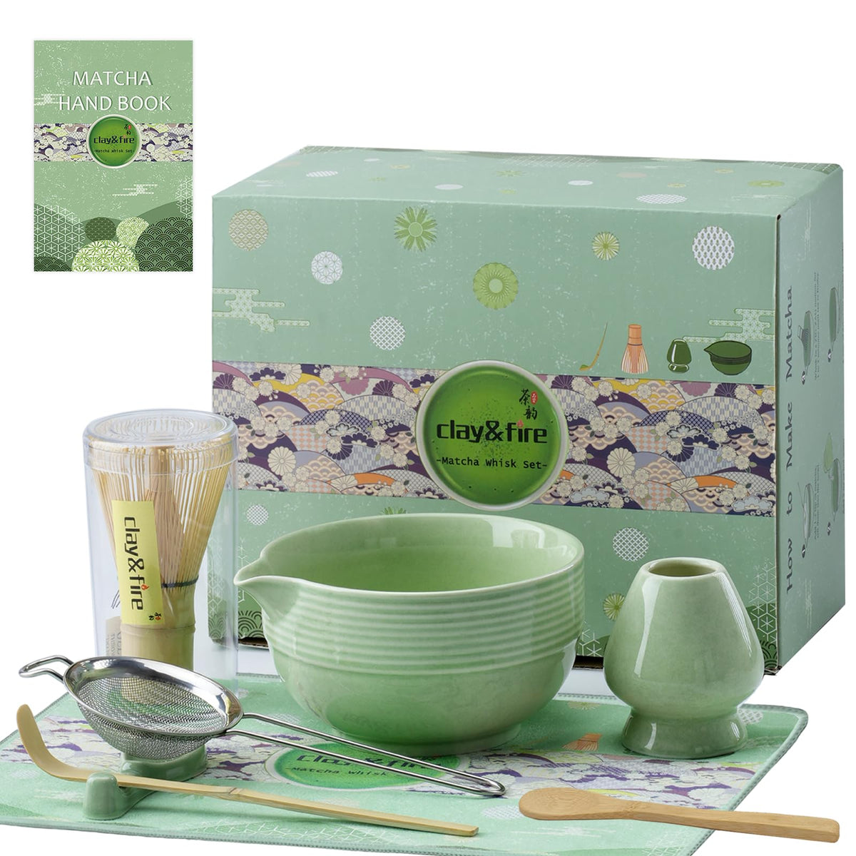 Clay&Fire matcha bowl with spout for smooth pouring and frothy tea