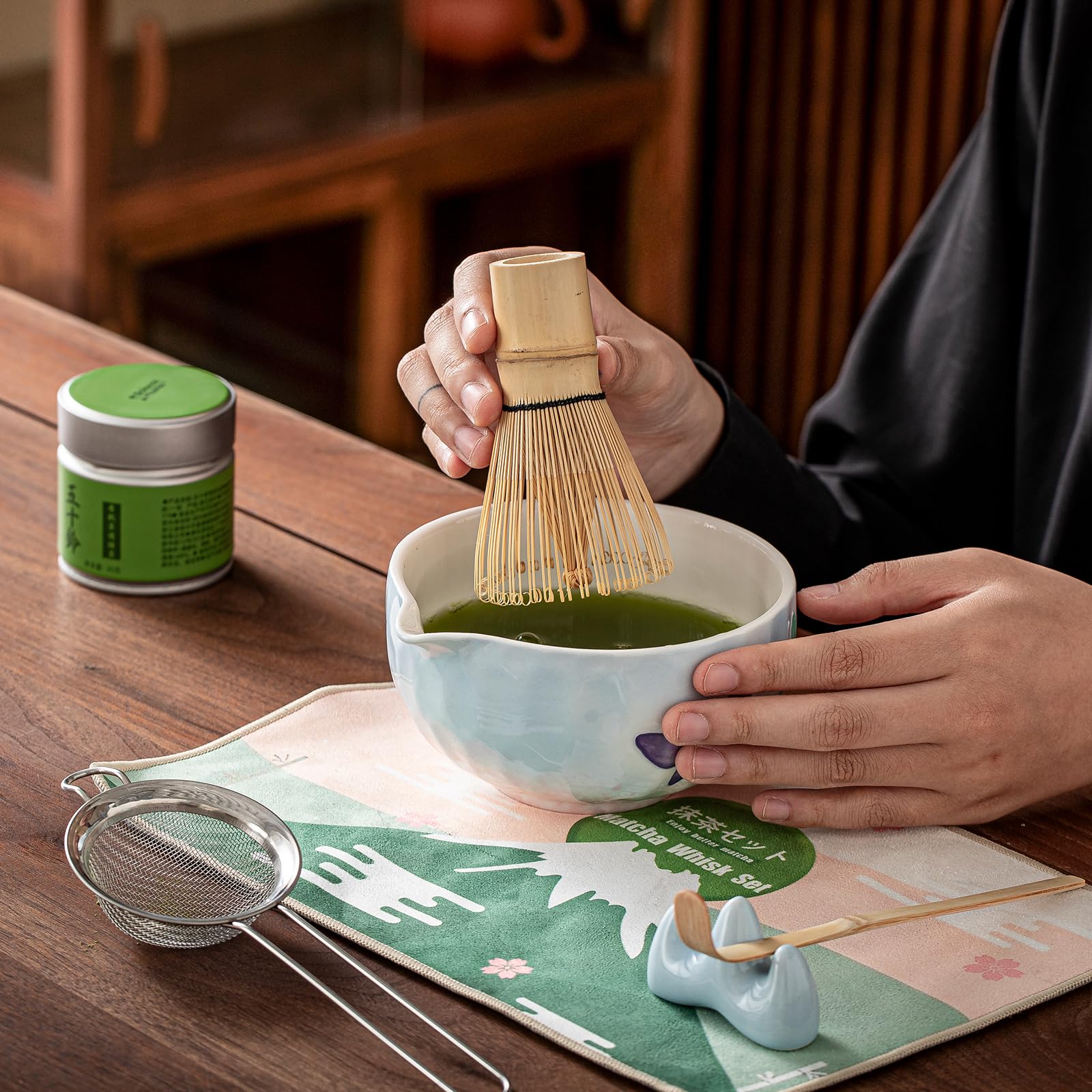 Clay & Fire bamboo spoon for easy tea prep.