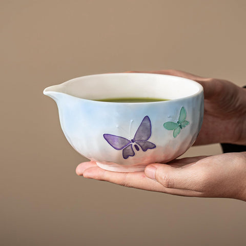 Clay & Fire bamboo whisk with fine tines for smooth frothy matcha.