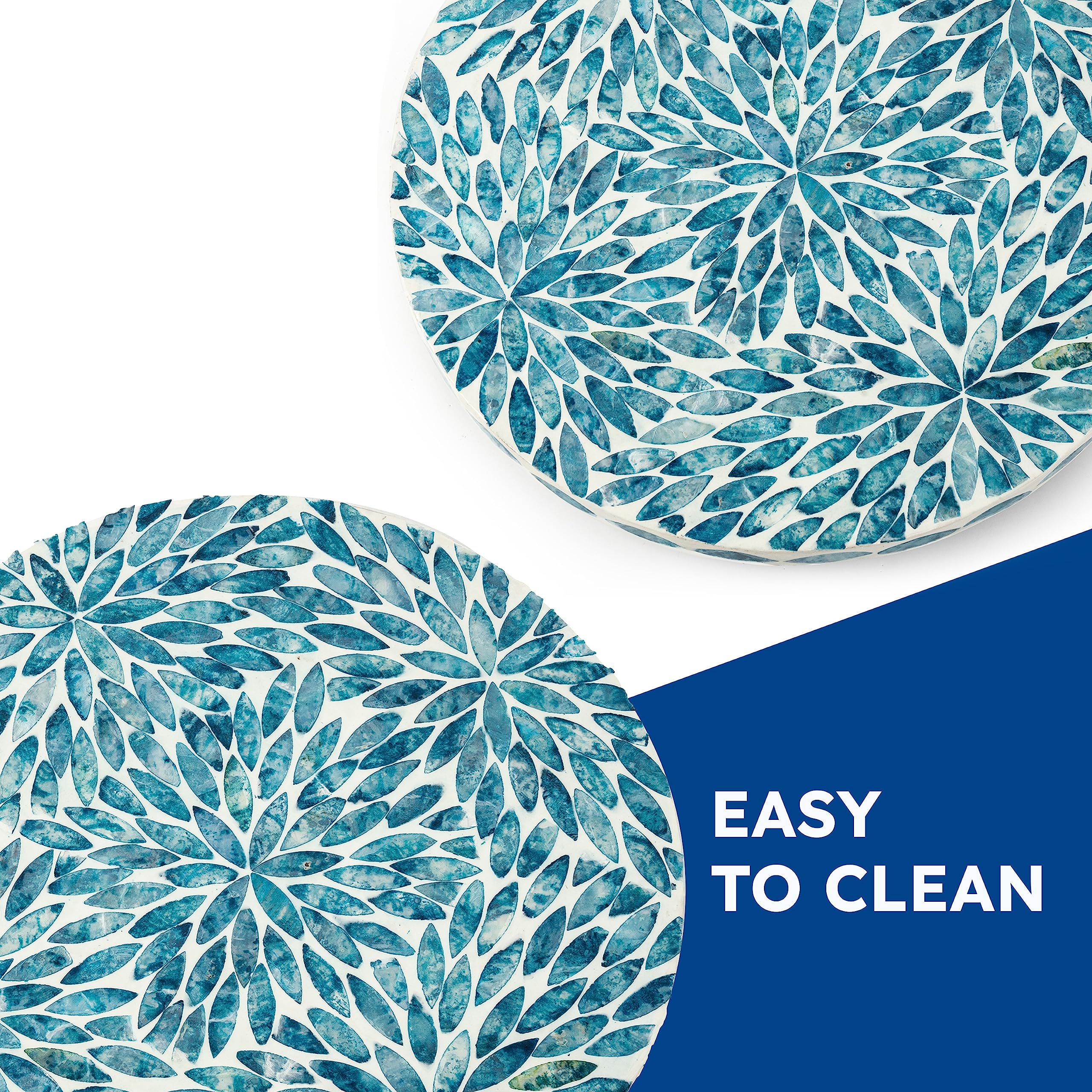 CLAYNIX Lazy Susan spinning tray on dining table boosts access to condiments.