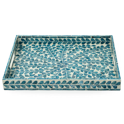 CLAYNIX serving tray's sturdy wood core provides durable support for meals.