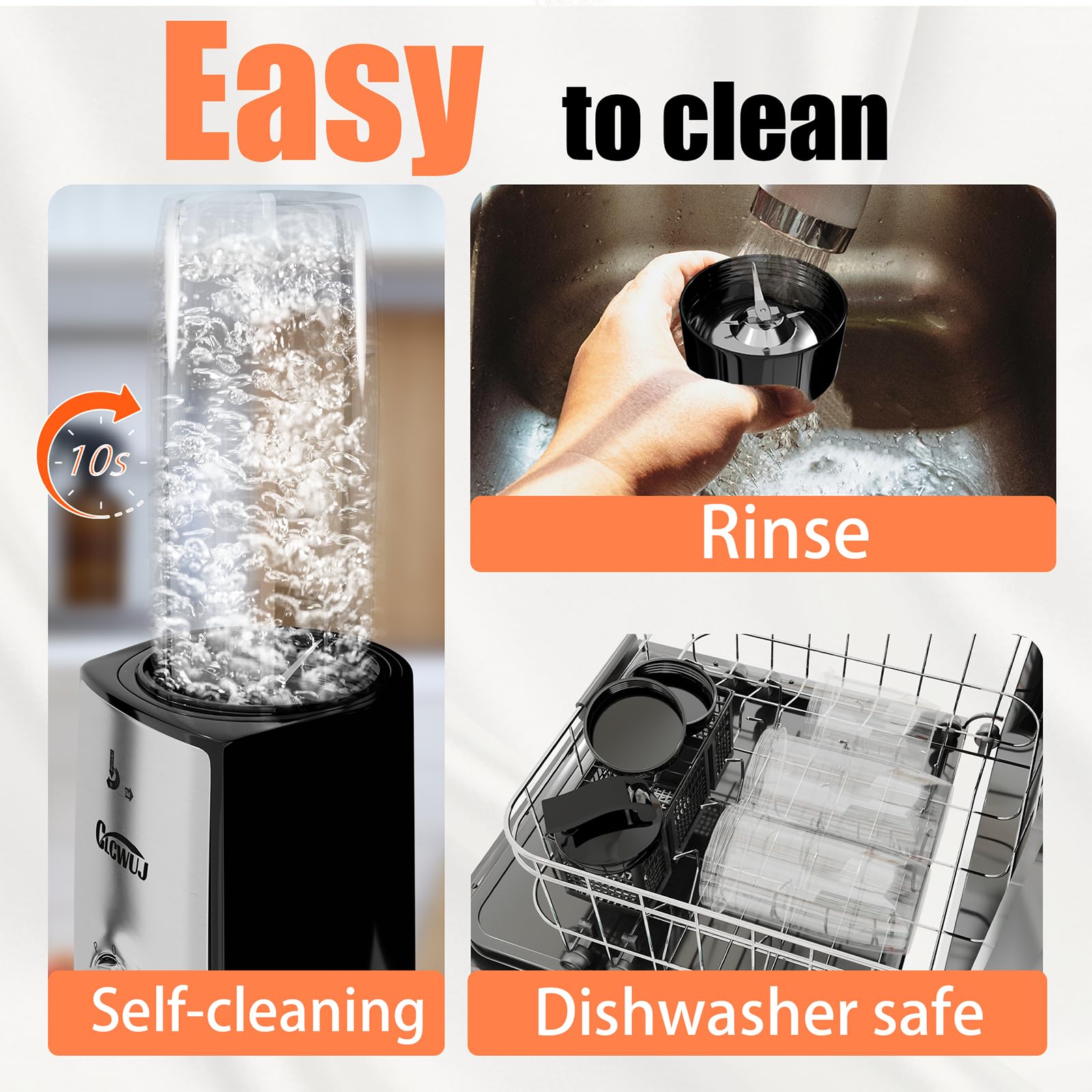 CLCWUJ safety-lock design ensures cups engage before blending