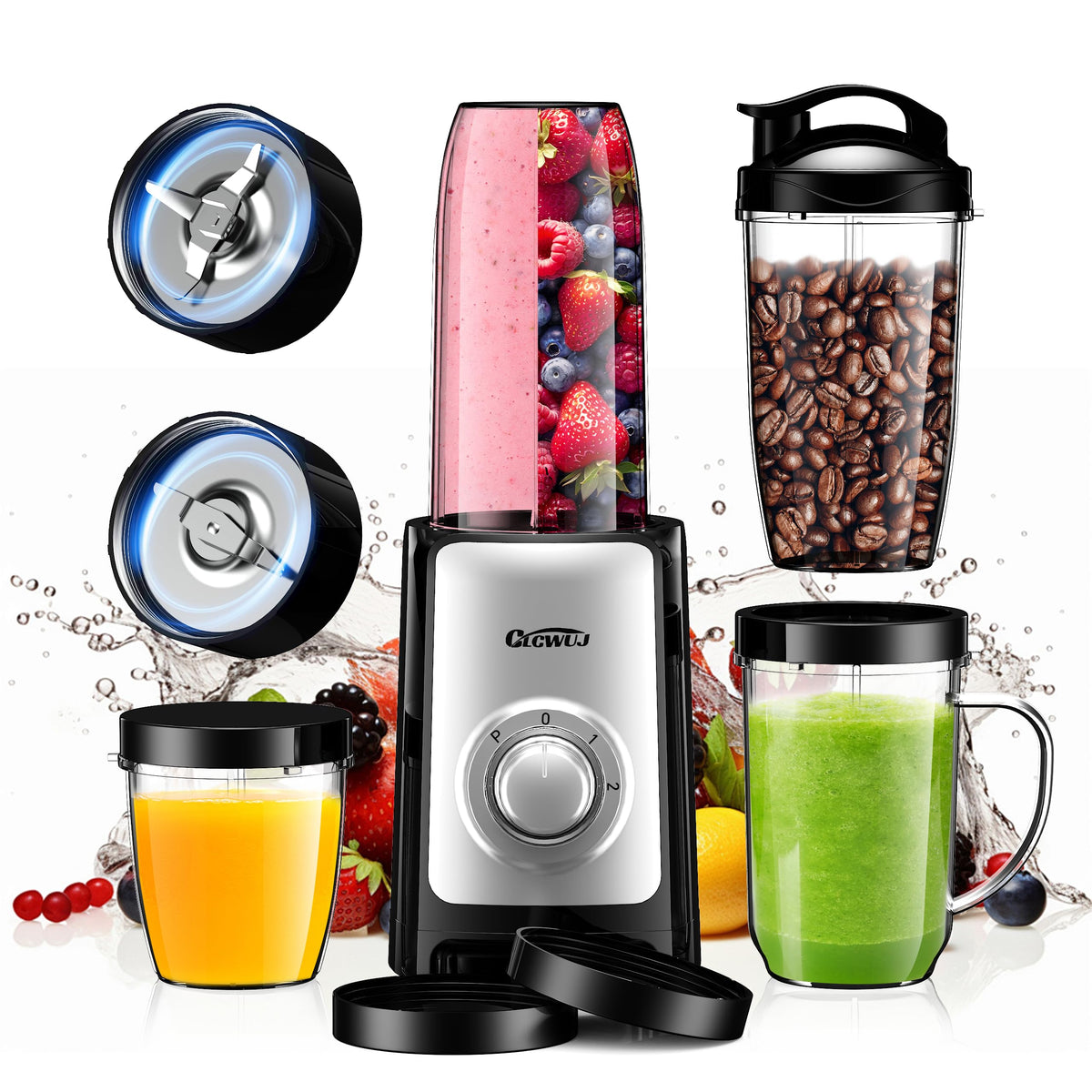 CLCWUJ smoothie blender with turbo motor for fast, creamy results
