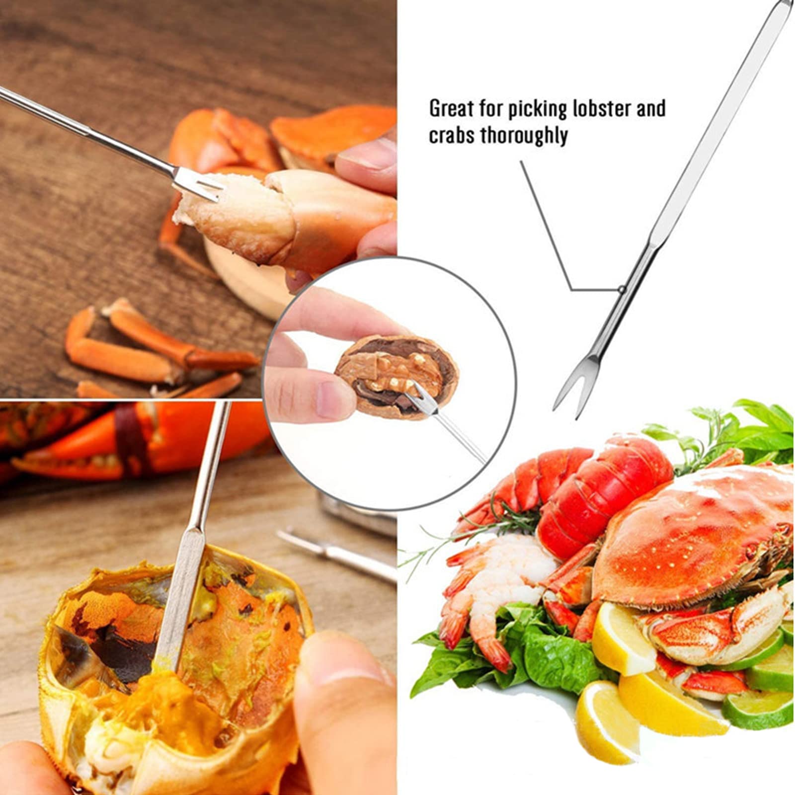 CLEABANKE stylish kitchen tools elevate seafood dining with durable stainless steel construction.