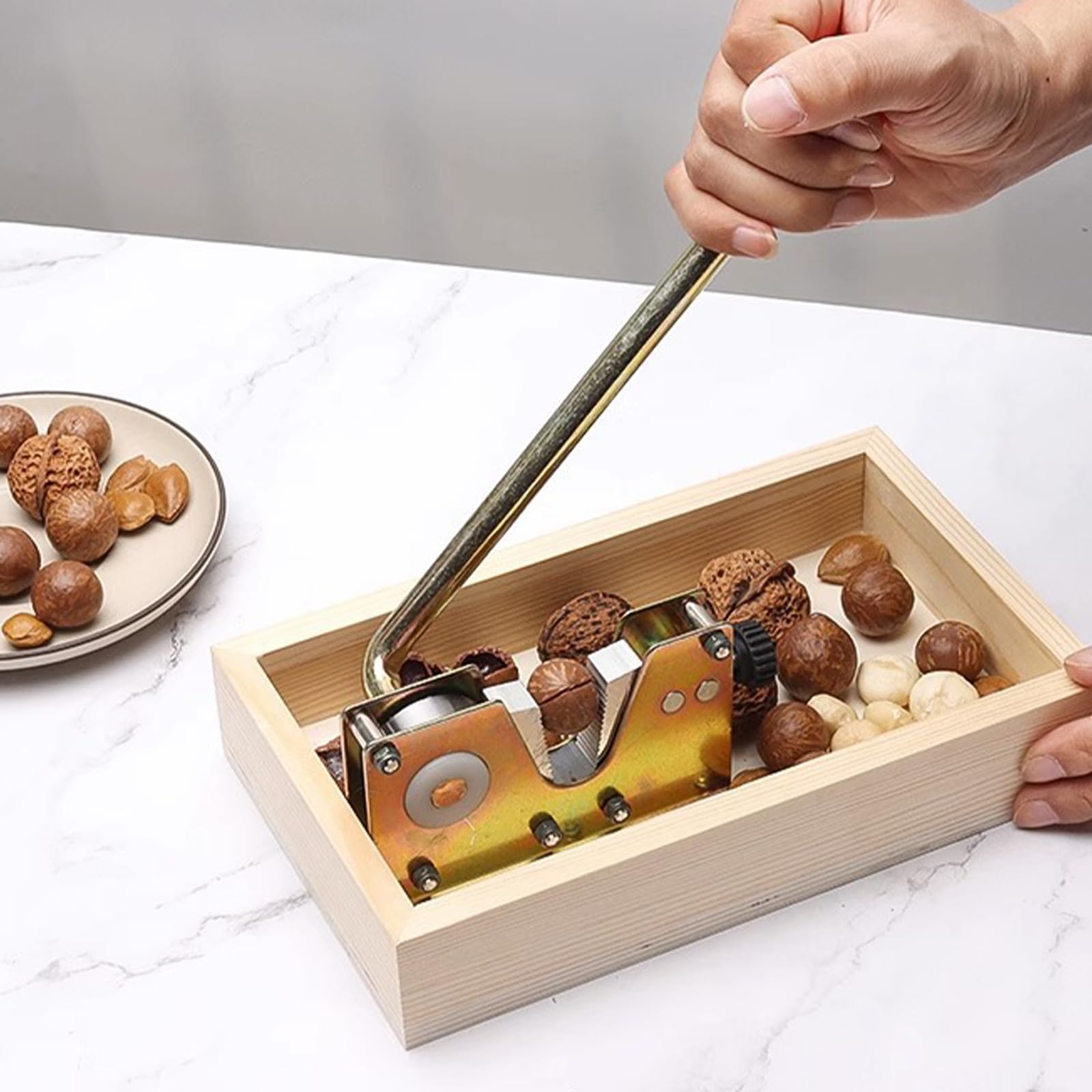 CLEABANKE compact kitchen nut cracker setup on counter