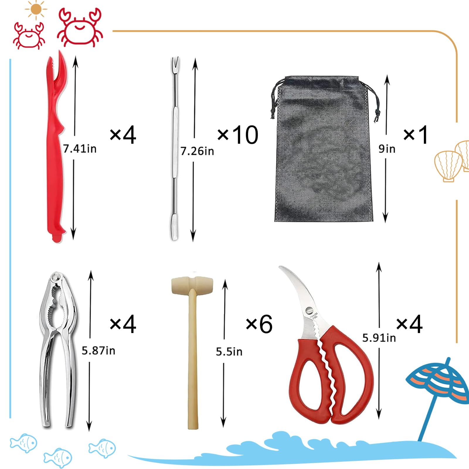 CLEABANKE lobster clips for secure meat extraction with minimal effort