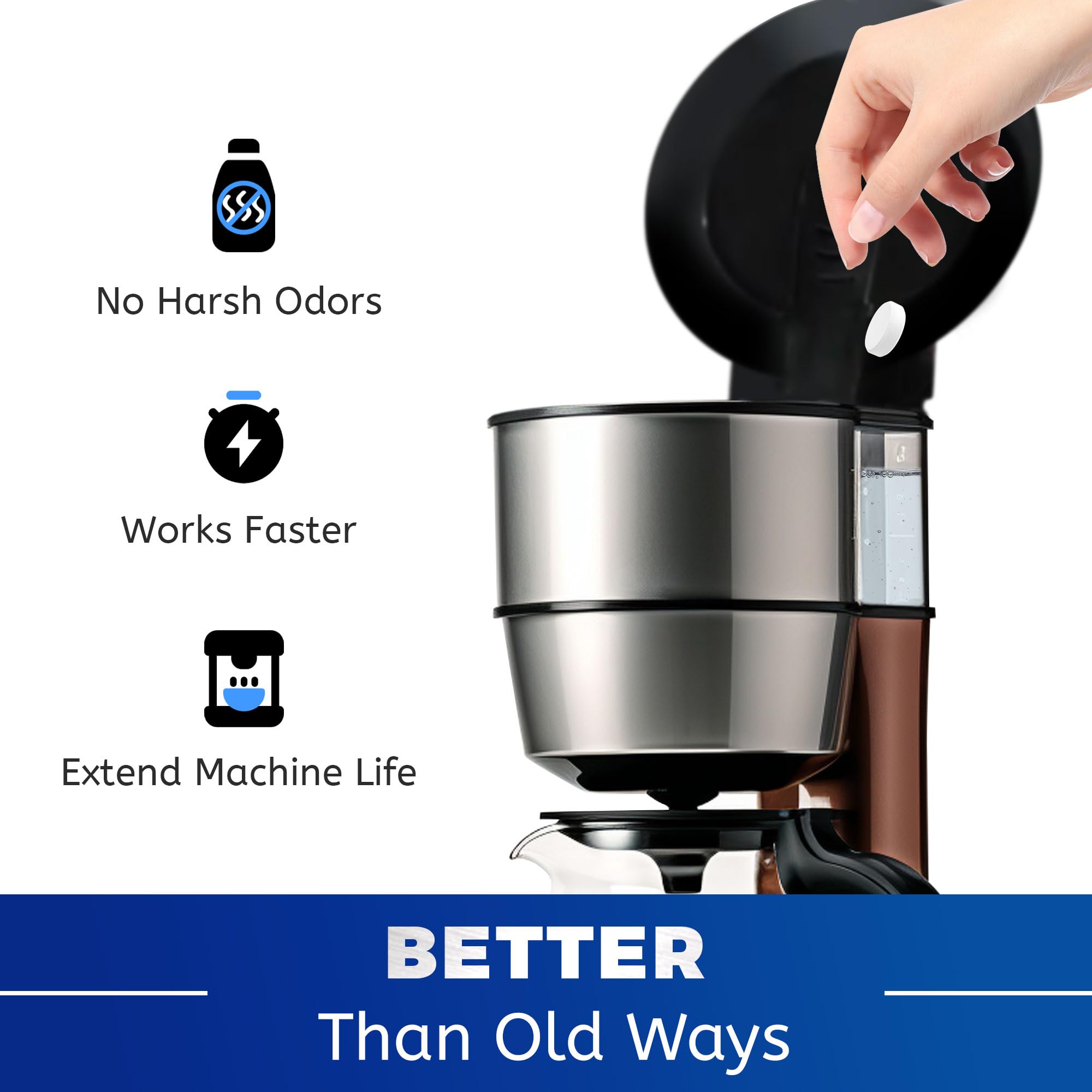 Cleanan cleaning cycle in progress shows improved brew flow and consistency